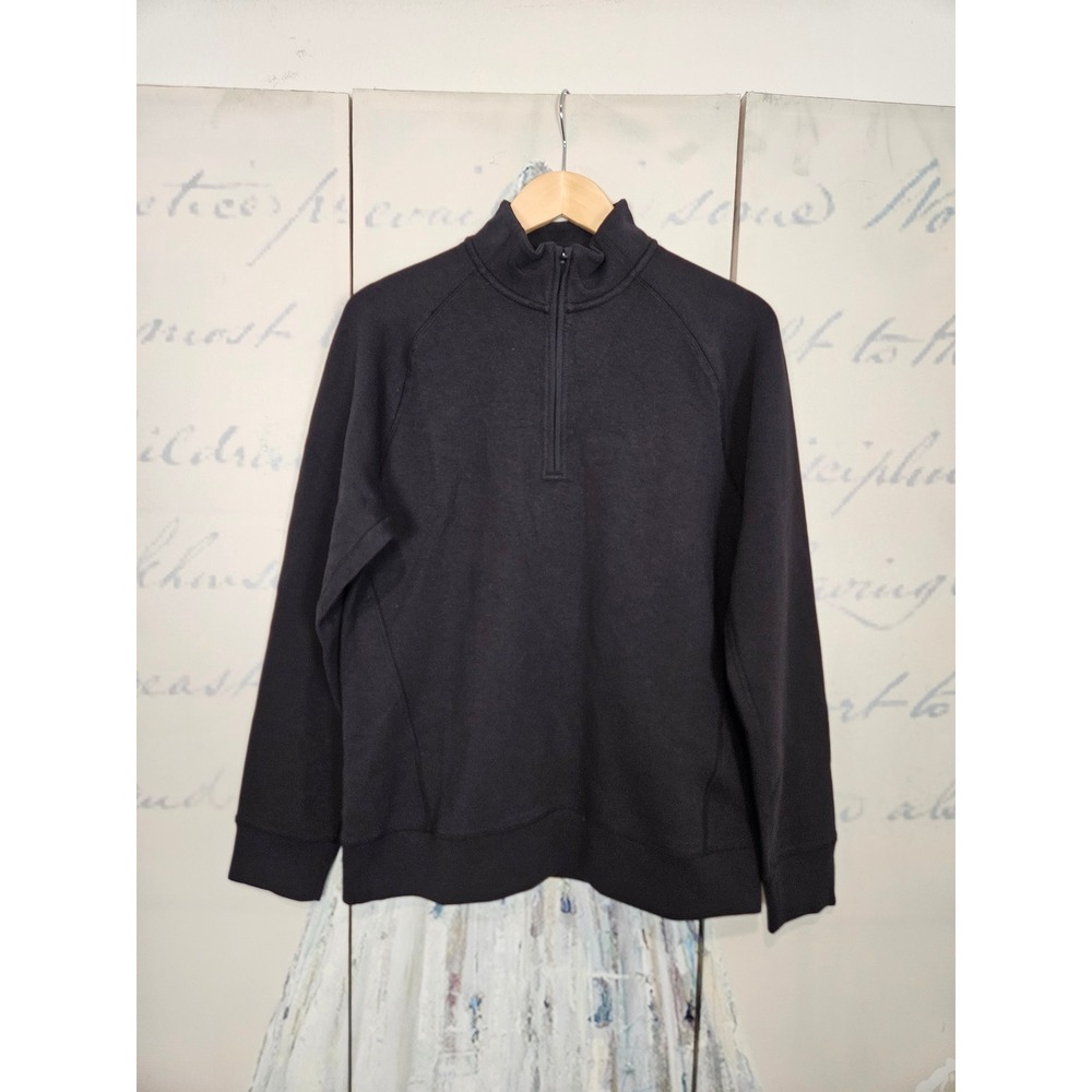 NWT Ten Thousand Recover Mock Neck Pullover Size M Black Quarter Zip Scuba Knit